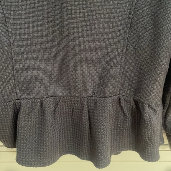 Decree Jacket Blazer Ruffle Basketweave in Gray Size XL Juniors - Picture 6 of 13